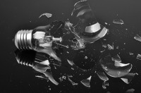 broken light bulb